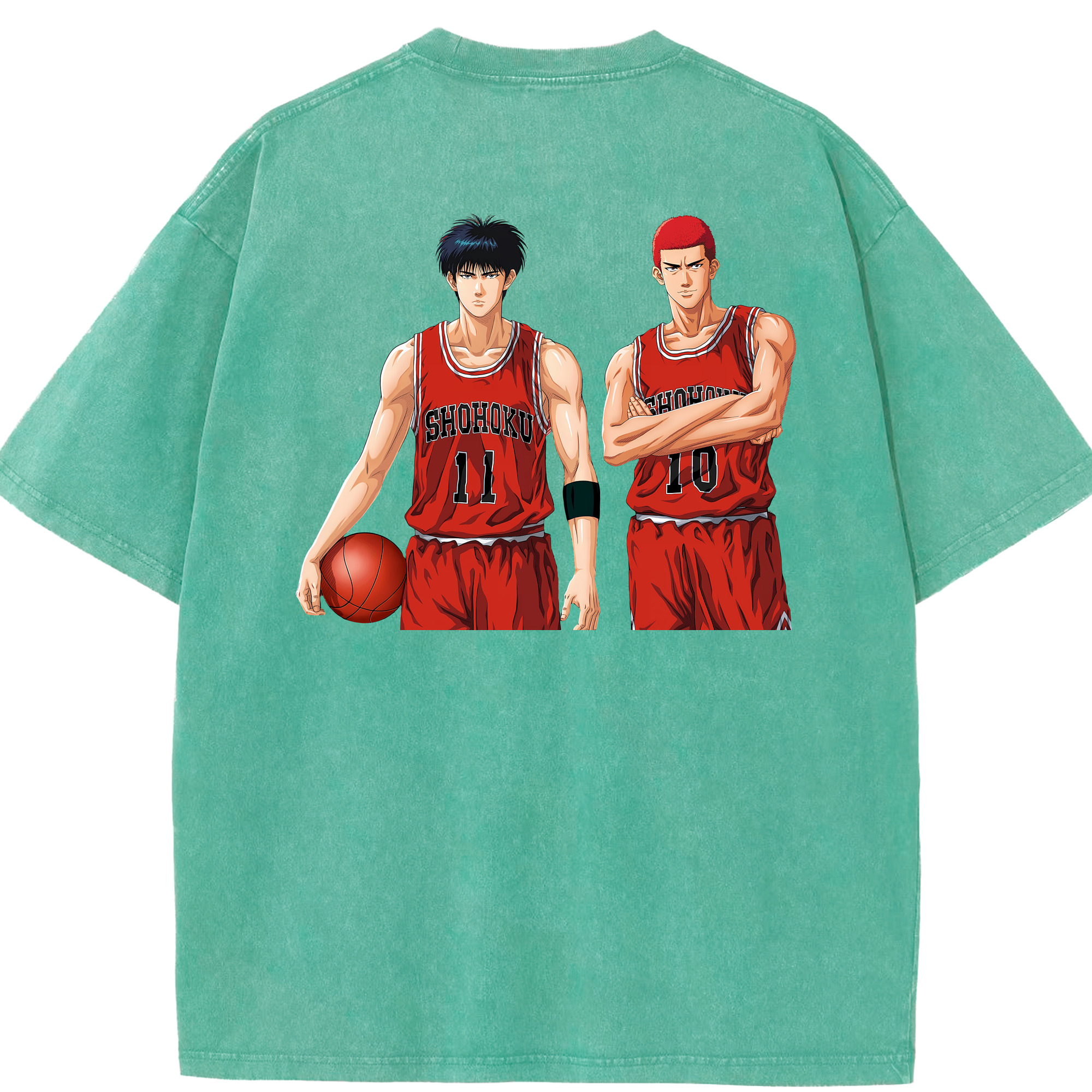 （画像用） SLAM DUNK／スラムダンク 綿100% ヴィンテージ風 半袖Tシャツ（背面プリント）